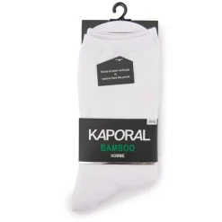 KAPORAL Chaussettes hautes en bamboo Homme BLANC Best