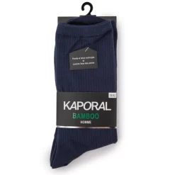 KAPORAL Chaussettes hautes en bamboo Homme BLEU Outlet