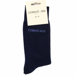 CERRUTI Chaussettes hautes unies Oeko-tex Homme BLEU FONCE Hot