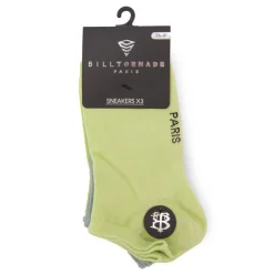BILL TORNADE Chaussettes lot de 3 socquettes pastel Femme VERT Discount