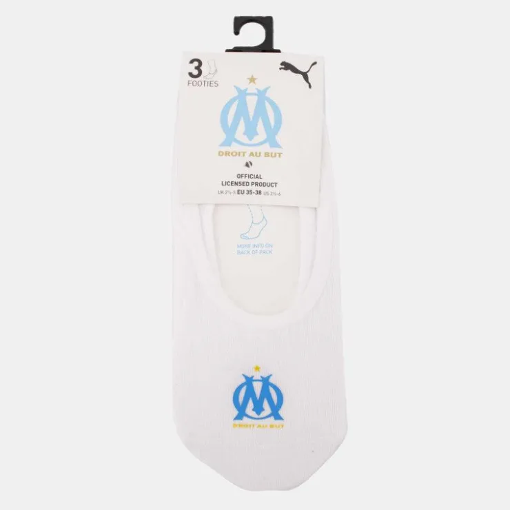 PUMA Chaussettes OM uni duo footie x3 navy Enfant BLANC Sale