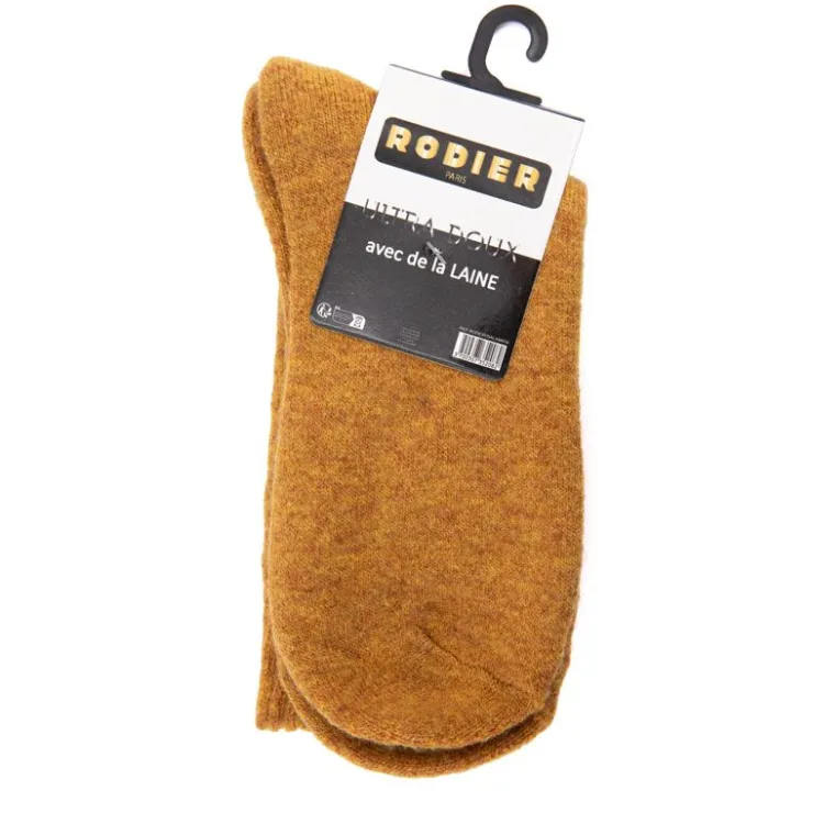 RODIER Chaussettes ultra douces salamata Femme JAUNE New