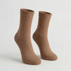 BURTON OF LONDON Chaussettes ultra doux chacha Femme MARRON CLAIR New