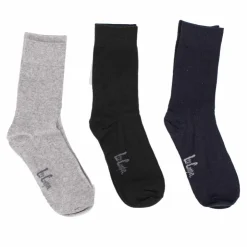 LEE COOPER Chaussettes unies lot x3 coton stretch Femme GRIS CLAIR Outlet