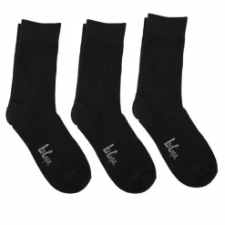 LEE COOPER Chaussettes unies lot x3 coton stretch Femme NOIR Best