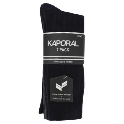 KAPORAL Chaussettes ville en maille cotelé lot de 7 paires Homme BLEU FONCE Sale