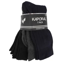 KAPORAL Chaussettes ville en maille cotelé lot de 7 paires Homme BLEU FONCE Sale