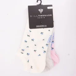 BILL TORNADE Chaussettes x3 36/42 fantaisie 11088 Femme MULTICOLORE