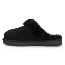 KELARA Chausson fourré fausse fourrure semelle épaisse Femme NOIR Best