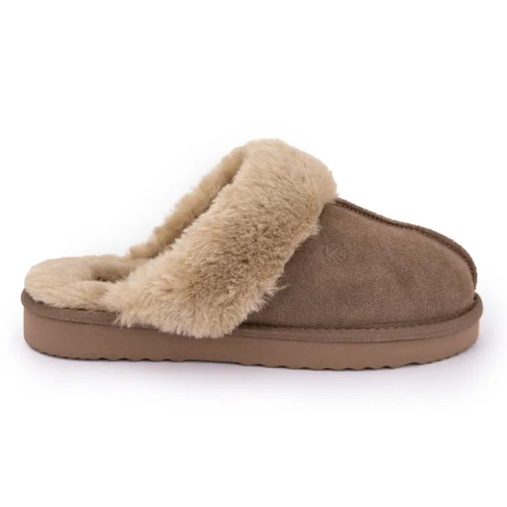 KELARA Chausson fourré fausse fourrure semelle épaisse Femme MARRON Best