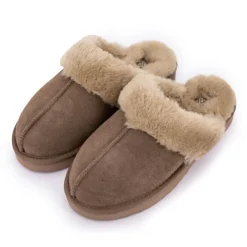 KELARA Chausson fourré fausse fourrure semelle épaisse Femme MARRON Best