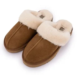 KELARA Chausson fourré fausse fourrure semelle épaisse Femme CUIVRE Online