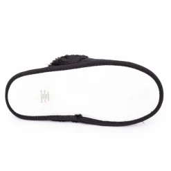 LES PETITES...PARIS Chaussons fausse fourrure noeud Carmeline Femme NOIR Discount