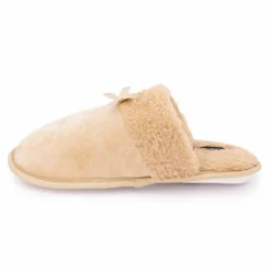 LES PETITES...PARIS Chaussons fausse fourrure noeud Carmeline Femme BEIGE Sale