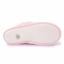 LES PETITES...PARIS Chaussons fausse fourrure noeud Carmeline Femme ROSE CLAIR Outlet