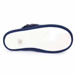 LES PETITES...PARIS Chaussons fausse fourrure noeud Carmeline Femme BLEU FONCE Outlet