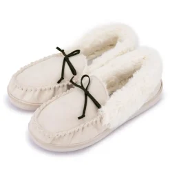 MANOUKIAN Chaussons fermes fourrés cecilia Femme BLANC ECRU