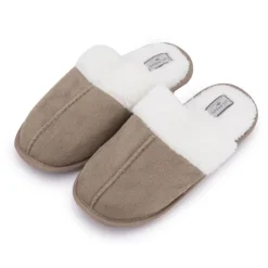 LEE COOPER Chaussons Fourrés Fausse Fourrure Femme BEIGE Outlet