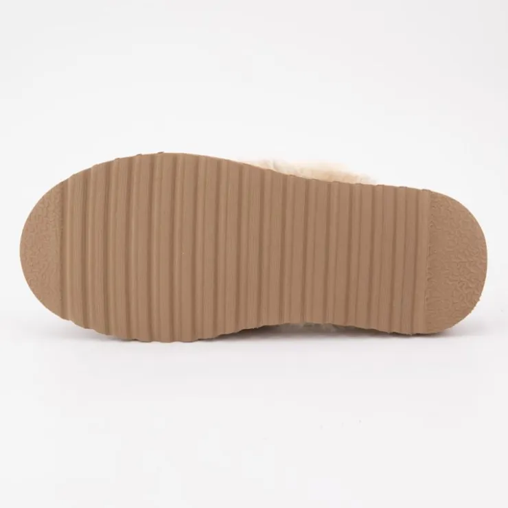 LOVETT Chaussons fourrés Femme MARRON CLAIR Hot