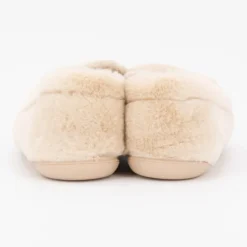 BONADONA Chaussons moutonnés couleur unie à enfiler Femme BEIGE Hot