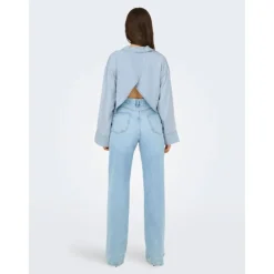 ONLY Chemise à boutons dos nu Femme BLEU CLAIR Outlet