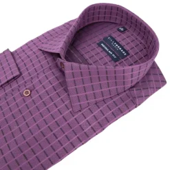 BILL TORNADE Chemise à carreaux col 34 regular fit Homme VIOLET Discount