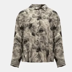 PLEASE Chemise à motif fluide Femme GRIS Online