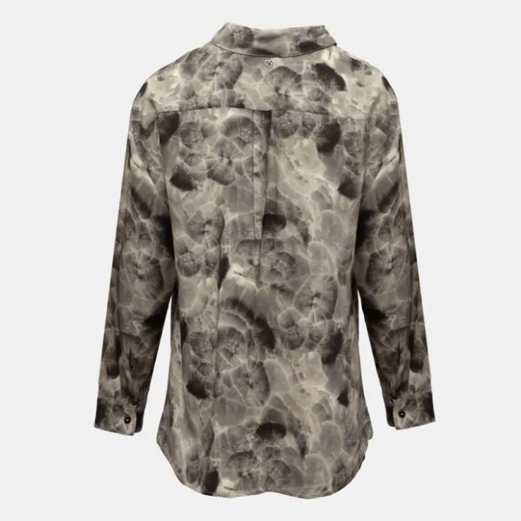 PLEASE Chemise à motif fluide Femme GRIS Online