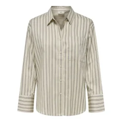 JDY Chemise blanche ecru rayée manches longues Femme BLANC ECRU Hot