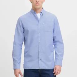 JACK & JONES Chemise blanche oxford regular fit Homme BLEU Clearance