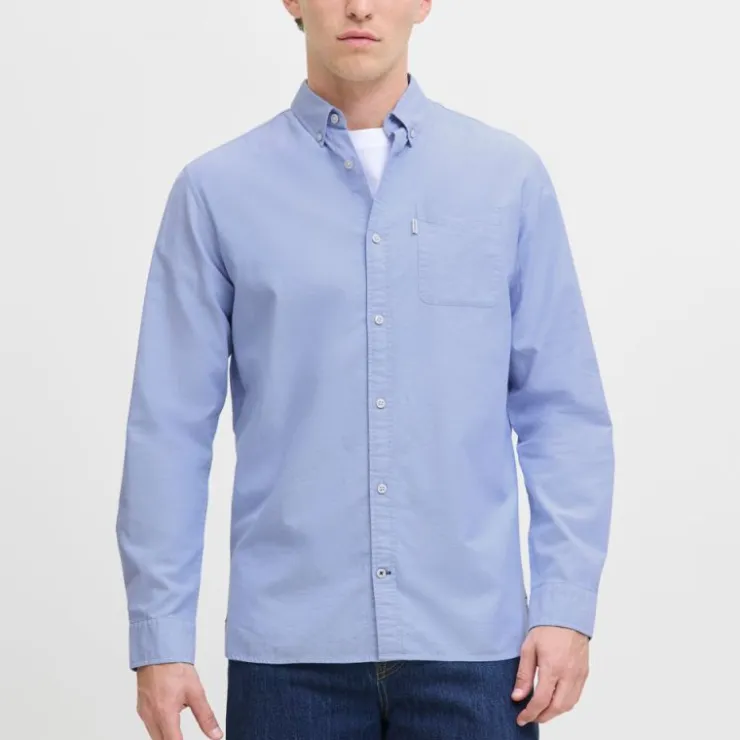 JACK & JONES Chemise blanche oxford regular fit Homme BLEU Clearance