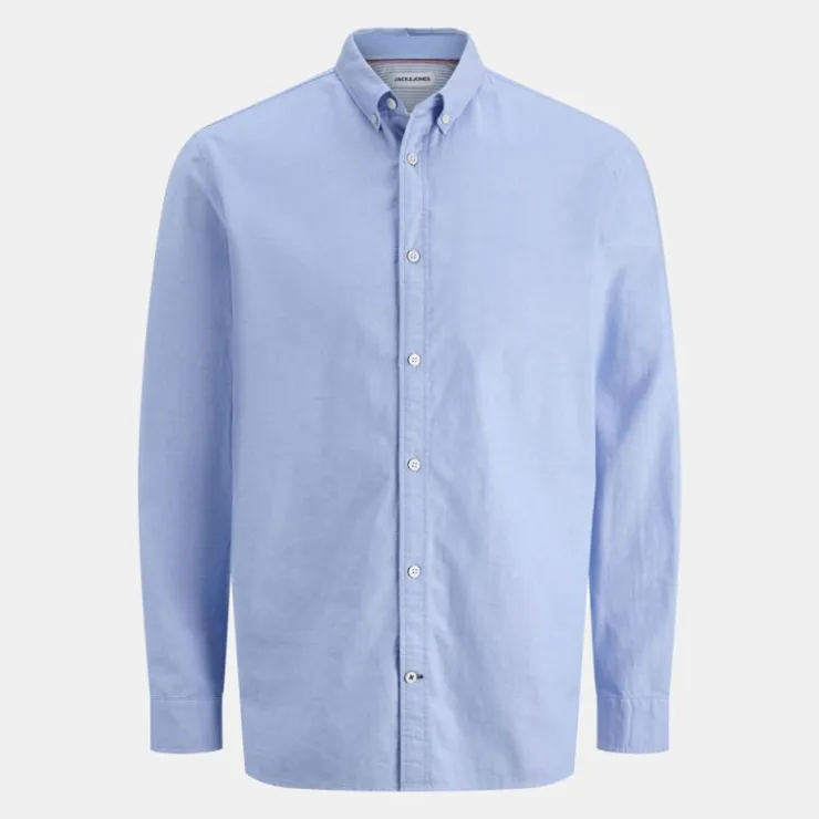 JACK & JONES Chemise blanche oxford regular fit Homme BLEU Clearance