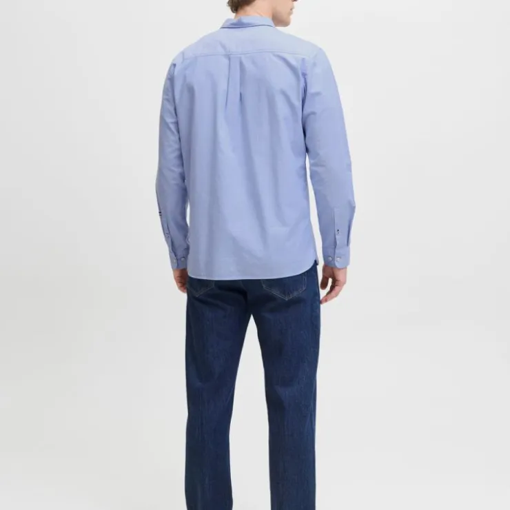 JACK & JONES Chemise blanche oxford regular fit Homme BLEU Clearance