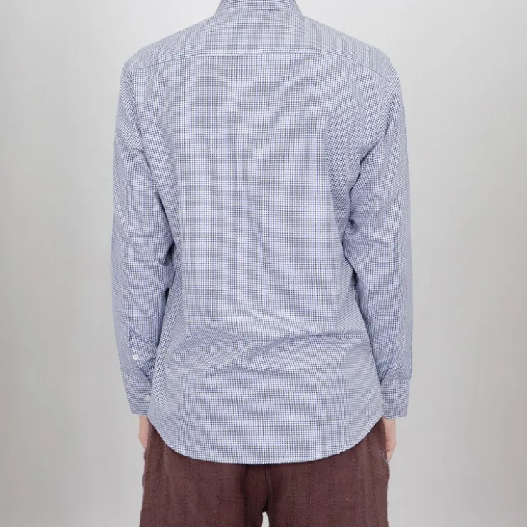 BILL TORNADE Chemise motif pied de poule coton Homme BLEU Sale