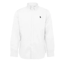 US POLO Chemise classique tissu chiné evan Homme BLANC Best