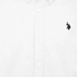 US POLO Chemise classique tissu chiné evan Homme BLANC Best