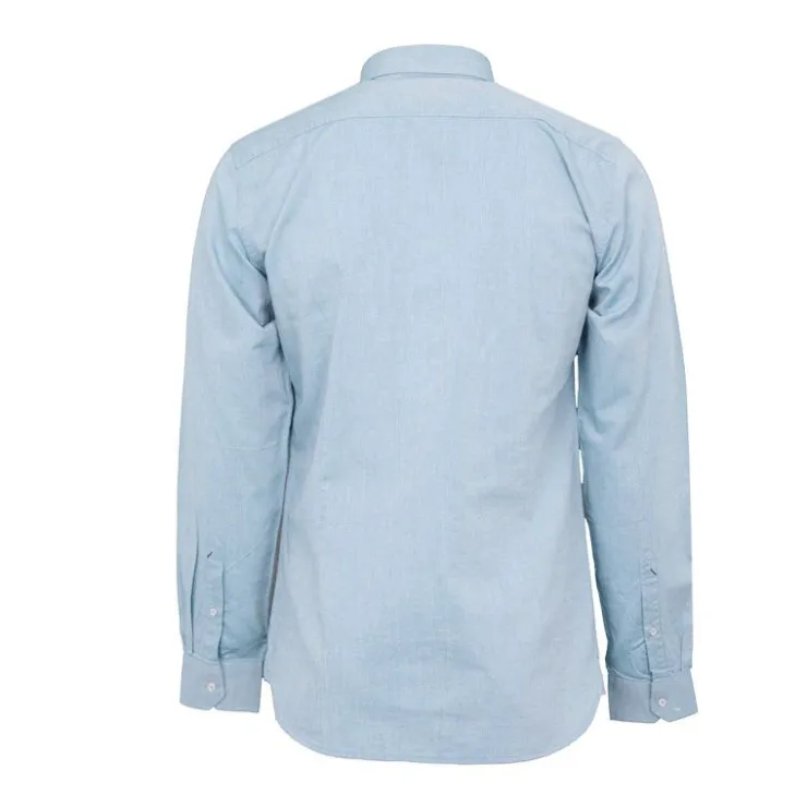 US POLO Chemise classique tissu chiné evan Homme BLEU CIEL Outlet