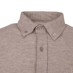 BILL TORNADE Chemise classique tissu chiné en coton Homme BEIGE