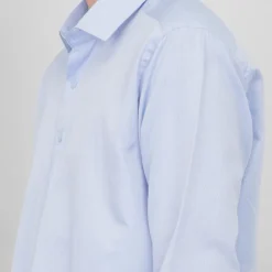 BILL TORNADE Chemise de ville oxford blanche en coton Homme BLEU Discount