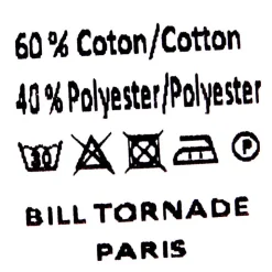 BILL TORNADE Chemise de ville oxford blanche en coton Homme BLEU Discount