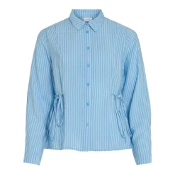 VILA Chemise dogma à rayures à nouer Femme BLEU CLAIR New