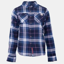 AMERICAN PEOPLE Chemise en coton bucheron Austin bleue Femme BLEU FONCE Discount