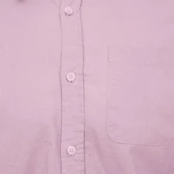 DEELUXE 74 Chemise en lin coton couleur unie Homme ROSE Outlet