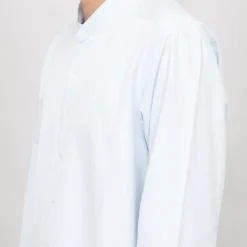 BILL TORNADE Chemise estivale coton col mao Homme BLEU CLAIR Outlet