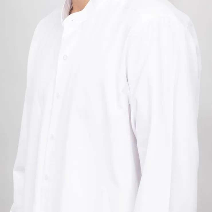 BILL TORNADE Chemise estivale coton col mao Homme BLANC