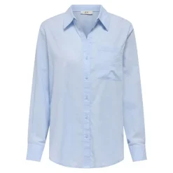 JDY Chemise fluide Kimie regular coton Femme BLEU CLAIR Clearance