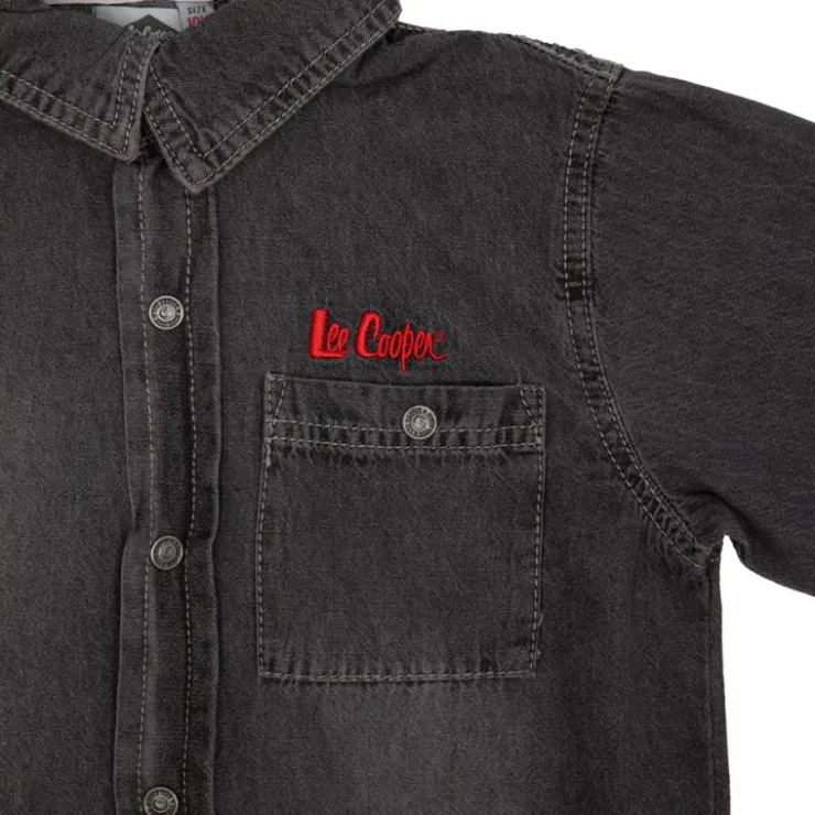 LEE COOPER Chemise jean denim gris foncé Enfant GRIS FONCE Outlet