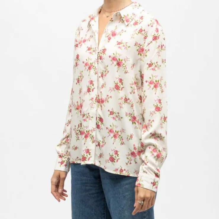 LA PETITE ETOILE Chemise légère vintage à fleurs cosie Femme BLANC Online