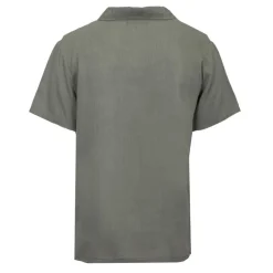 PANAME BROTHERS Chemise manches courtes lin mélangé Homme KAKI Discount