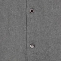 PANAME BROTHERS Chemise manches courtes lin mélangé Homme KAKI Discount